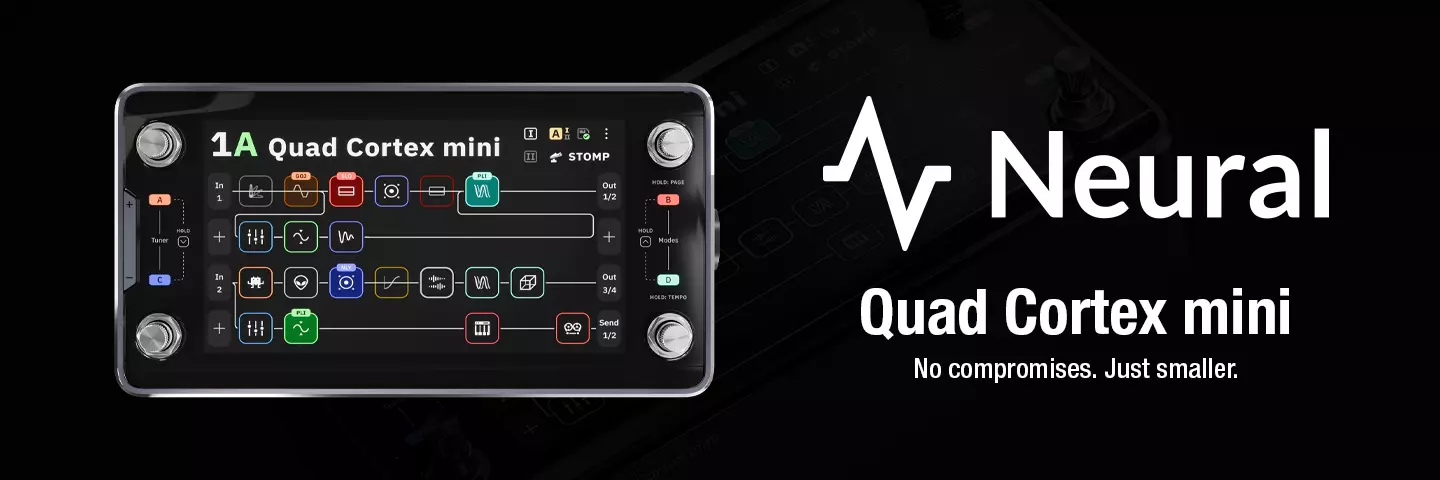 Quad Cortex mini. Looks Small. Plays Big.